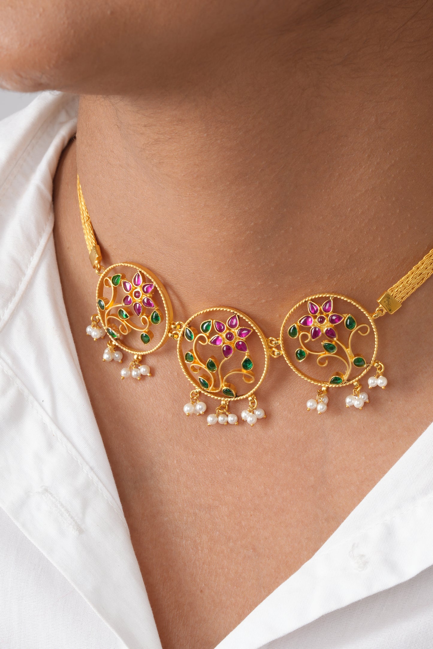 Aarumugam Haaram and Earrings