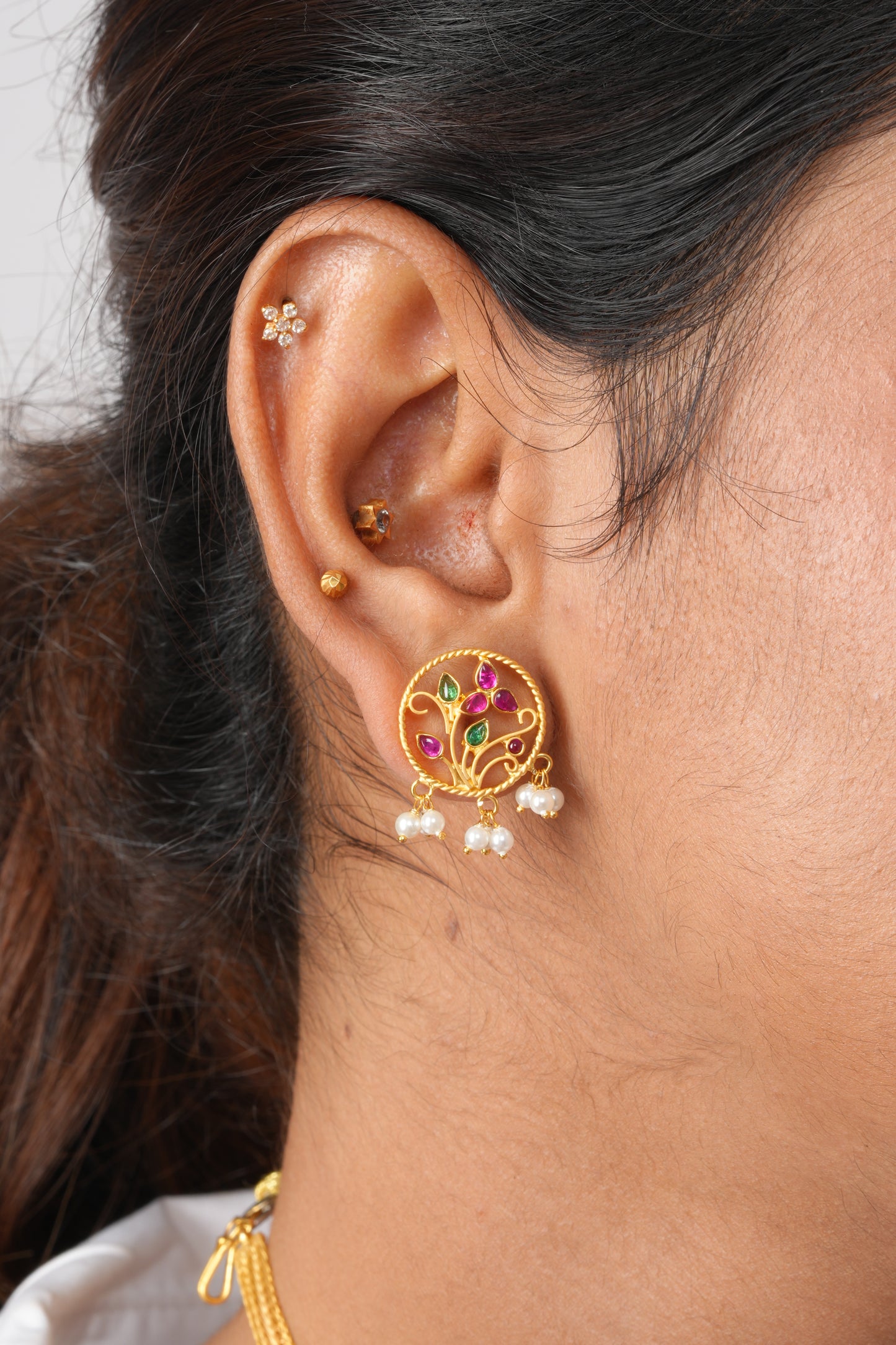 Aarumugam Haaram and Earrings