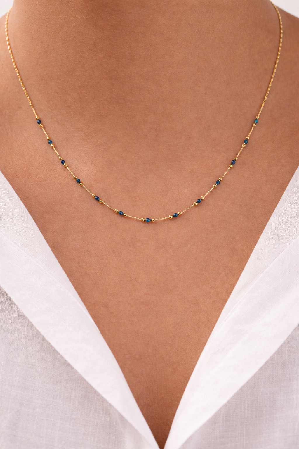 Alternating Bead Gold Chain