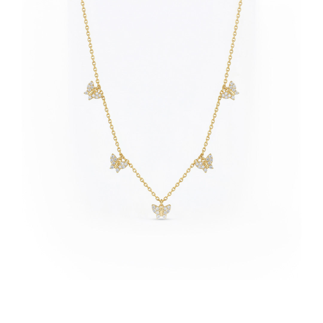 Butterfly Bloom Charm Necklace