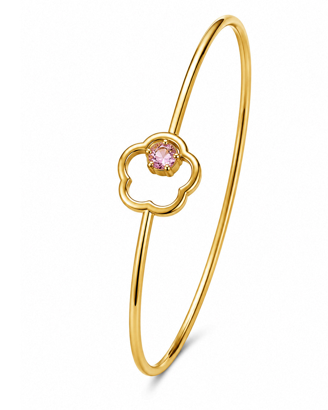 Cherry Blossom Gold Bangle