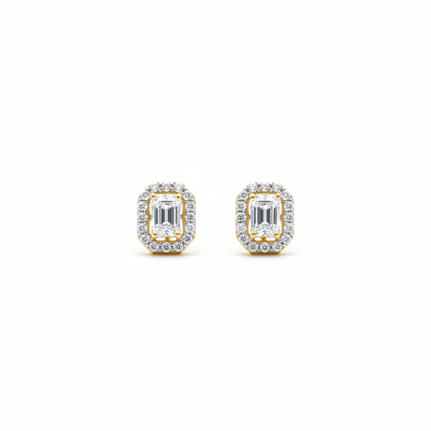 Classic Halo Cushion Studs