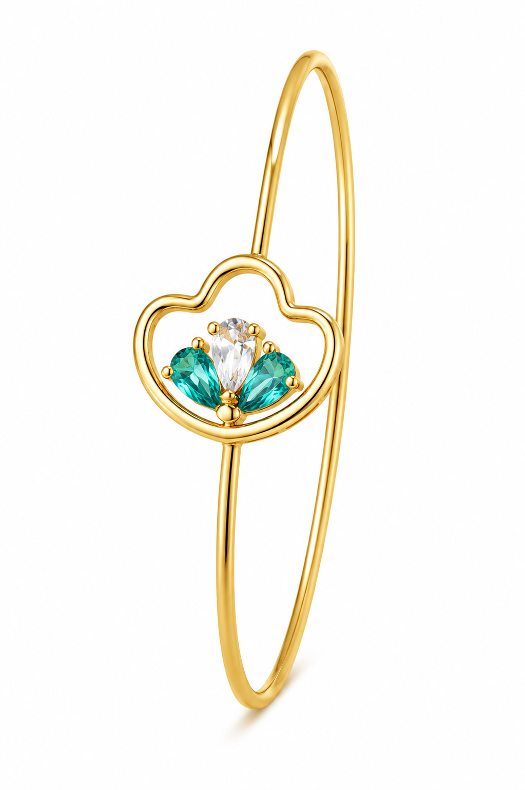 Crystal Heart Bangle