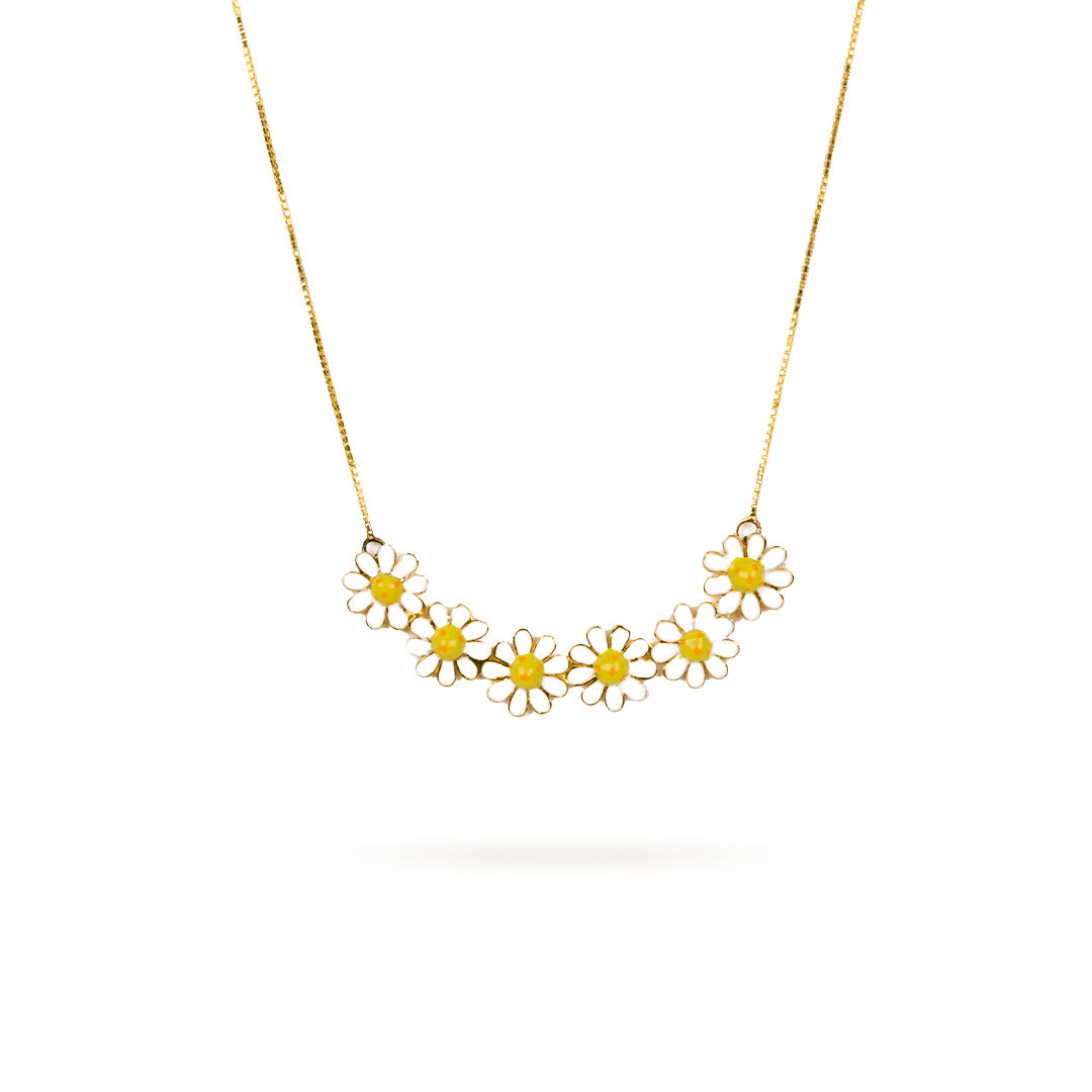 Daisy Flower Gold Necklace