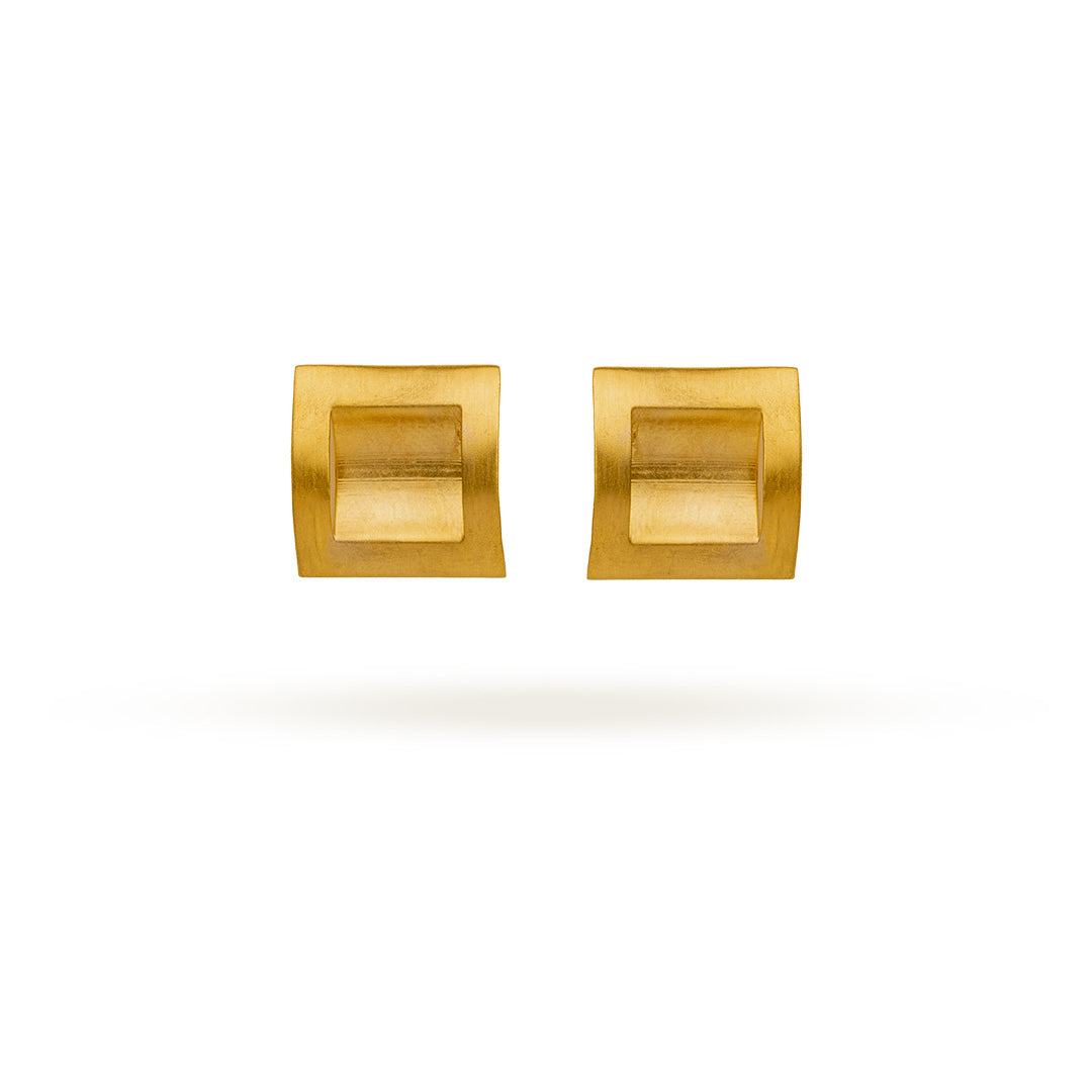 Geo Frame Gold Studs