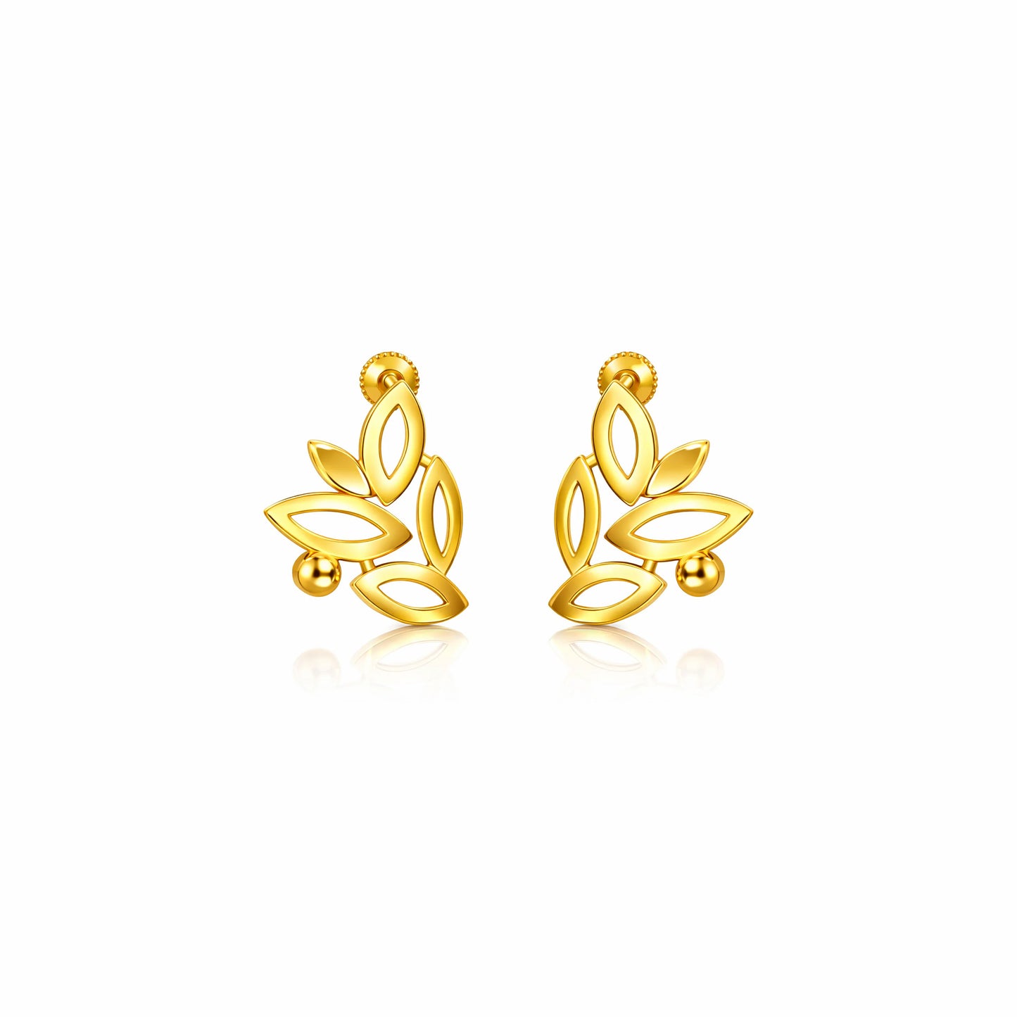 GoldenPetal Cluster Studs