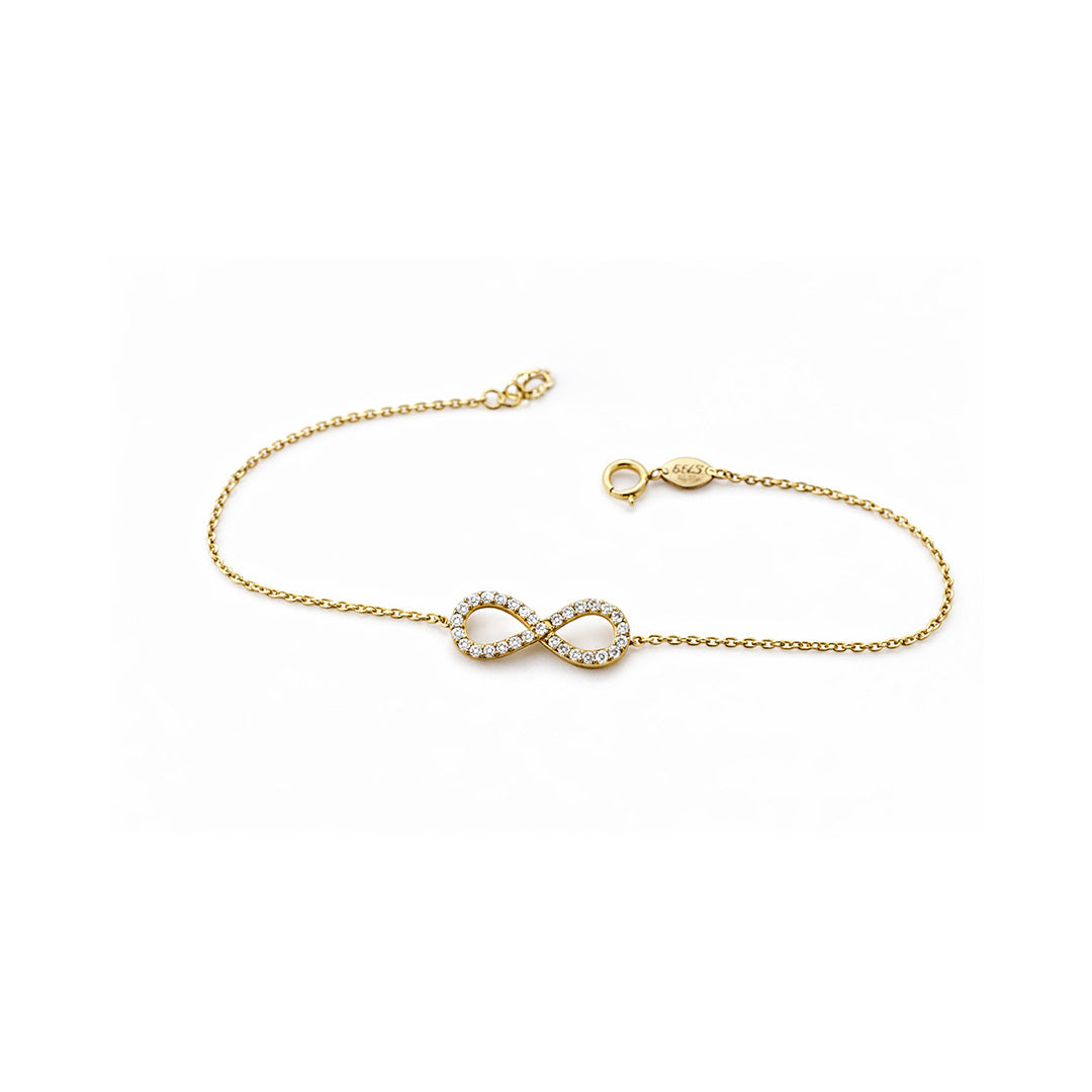 Infinity Sparkle Gold-Plated Bracelet