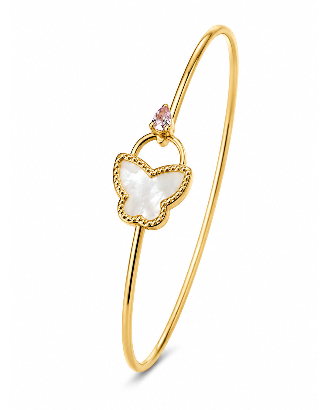 Pink Clover Bangle