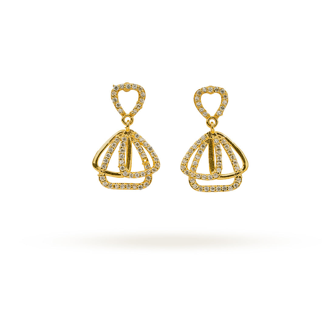 Radiant Bell-Shaped Drop Earrings