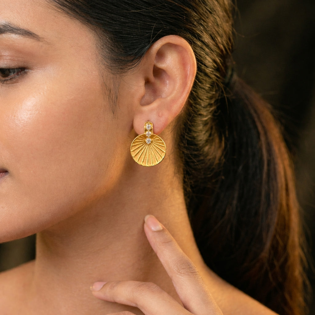 SolarGleam Gold Studs