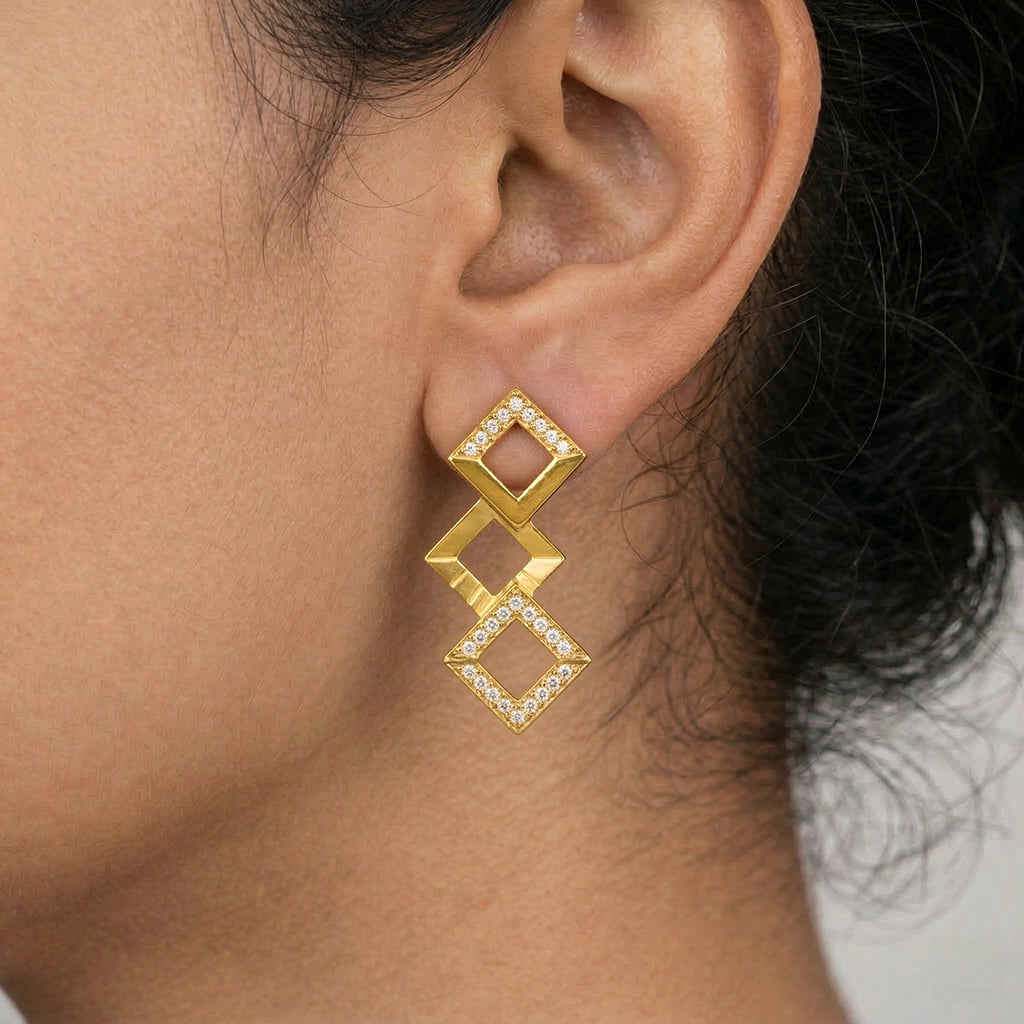 Twin Square Harmony Studs