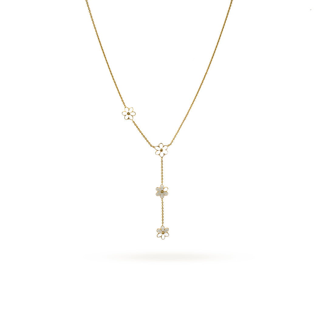 Vertical Star Drop Gold Necklace