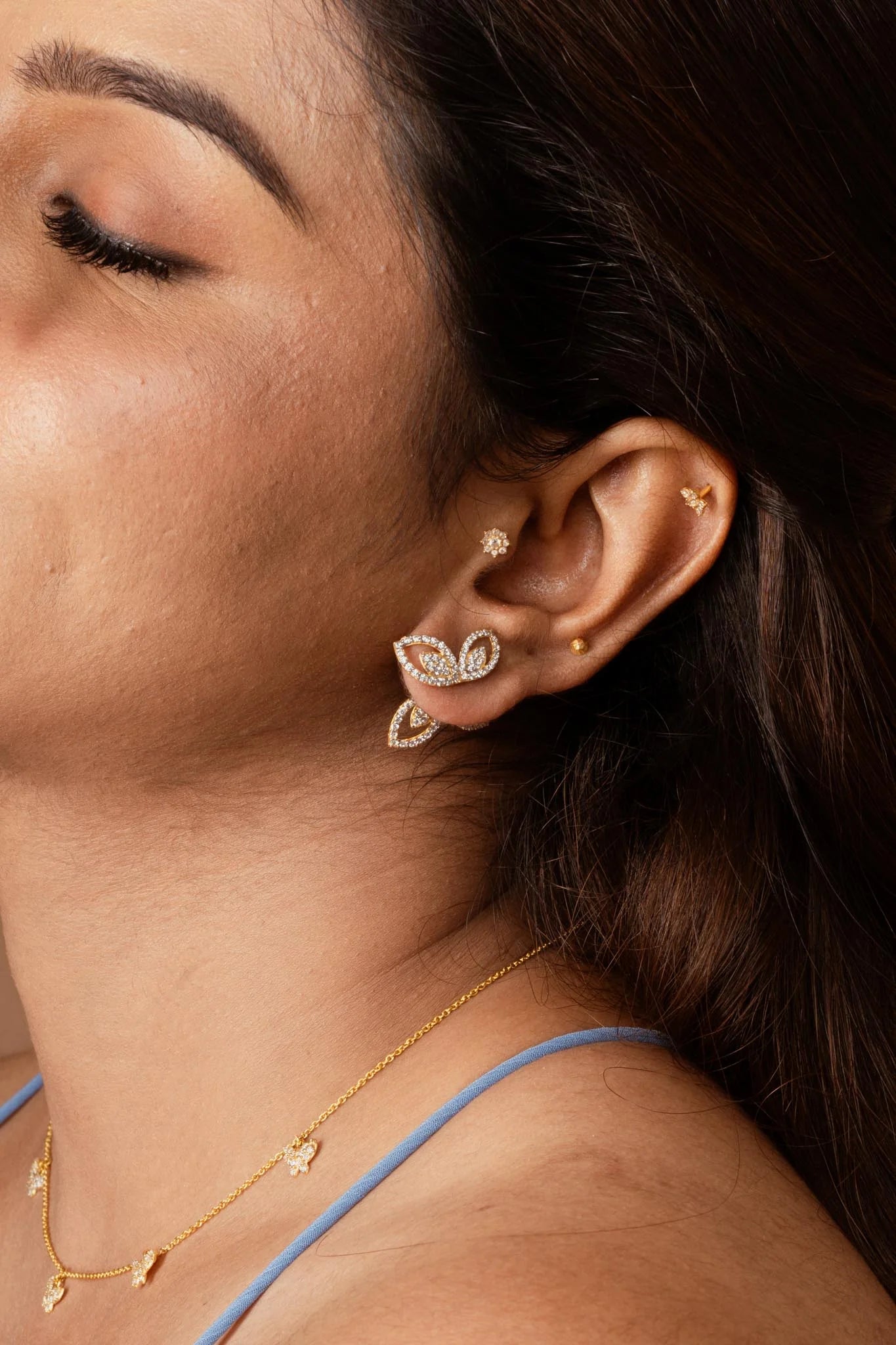 Dual-Wing Butterfly Stud
