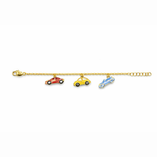 Golden Car Charm Bracelet