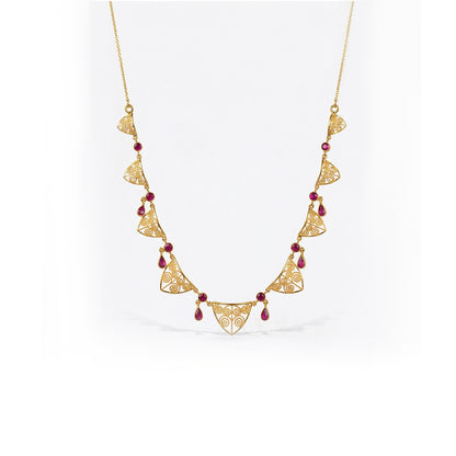Traditional Gold Motif Necklace