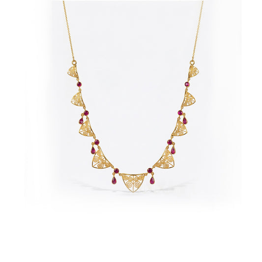 Traditional Gold Motif Necklace