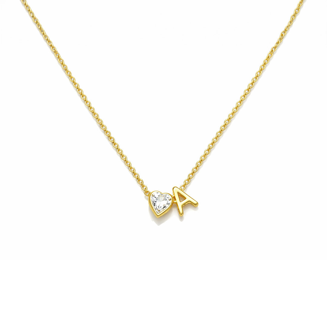 Amour Initial Gold Necklace