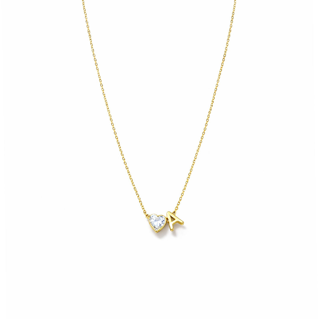 Amour Initial Gold Necklace