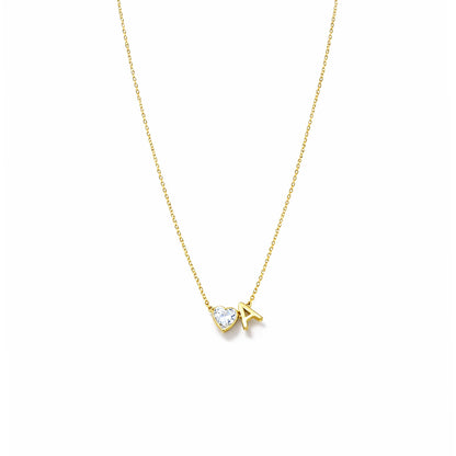 Amour Initial Gold Necklace