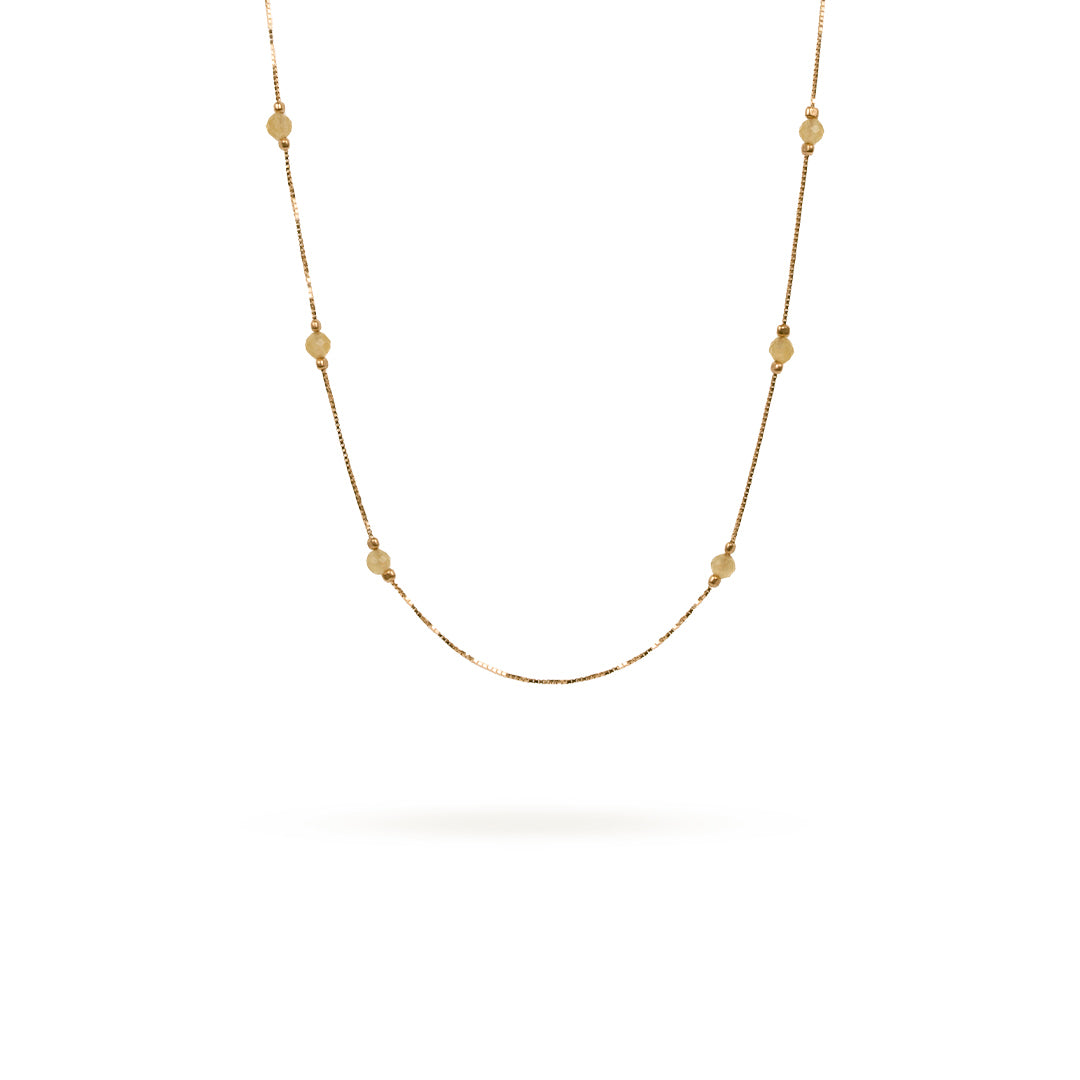 Beaded Accent Gold Chain