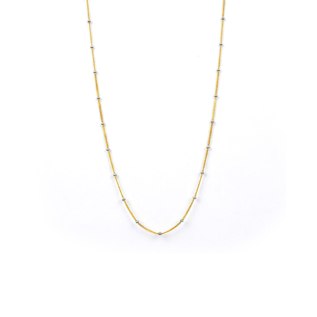 Beaded Curve Gold Chain