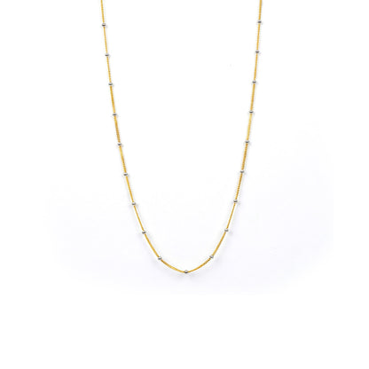 Beaded Curve Gold Chain