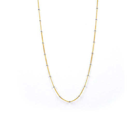 Beaded Curve Gold Chain