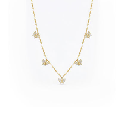 Butterfly Bloom Charm Necklace