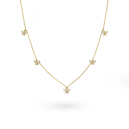 Butterfly Bloom Charm Necklace