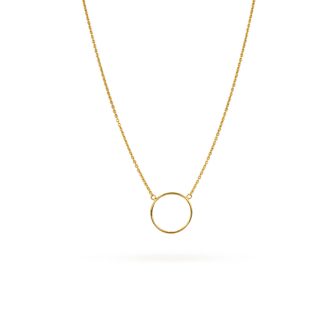Circle Pendant Gold Necklace