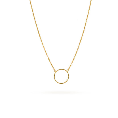 Circle Pendant Gold Necklace