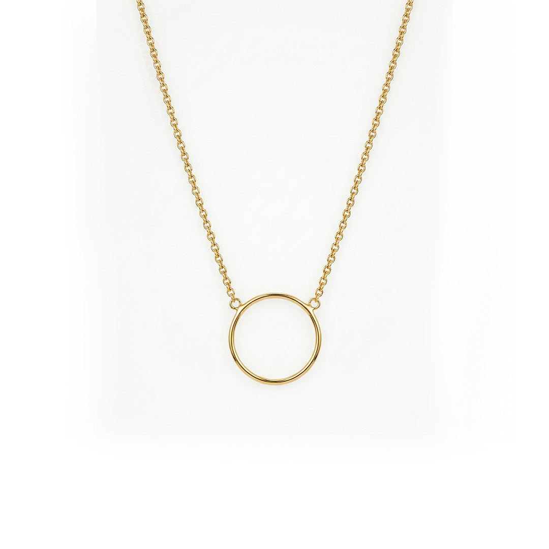 Circle Pendant Gold Necklace