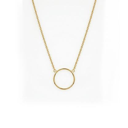 Circle Pendant Gold Necklace