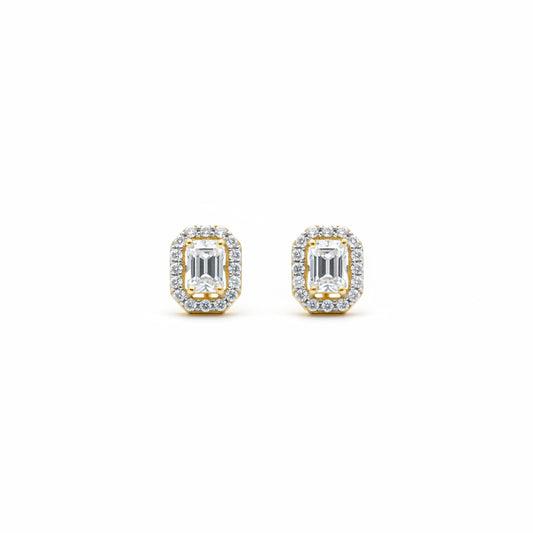Classic Halo Cushion Studs
