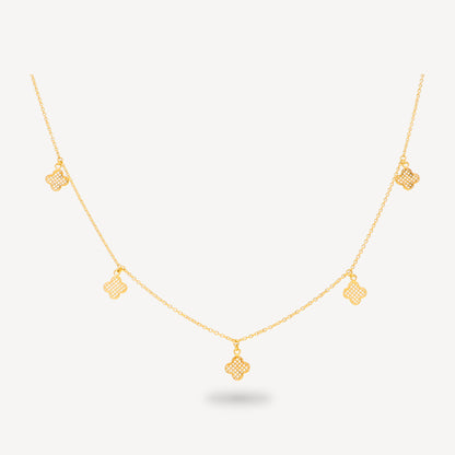 Clover Bloom Charm Necklace