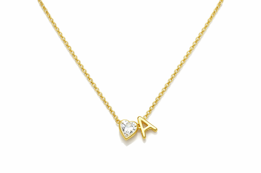 Amour Initial Gold Necklace