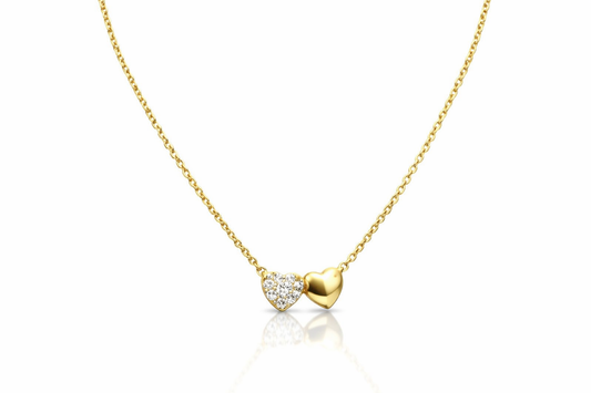 Dual Heart Pendant Necklace