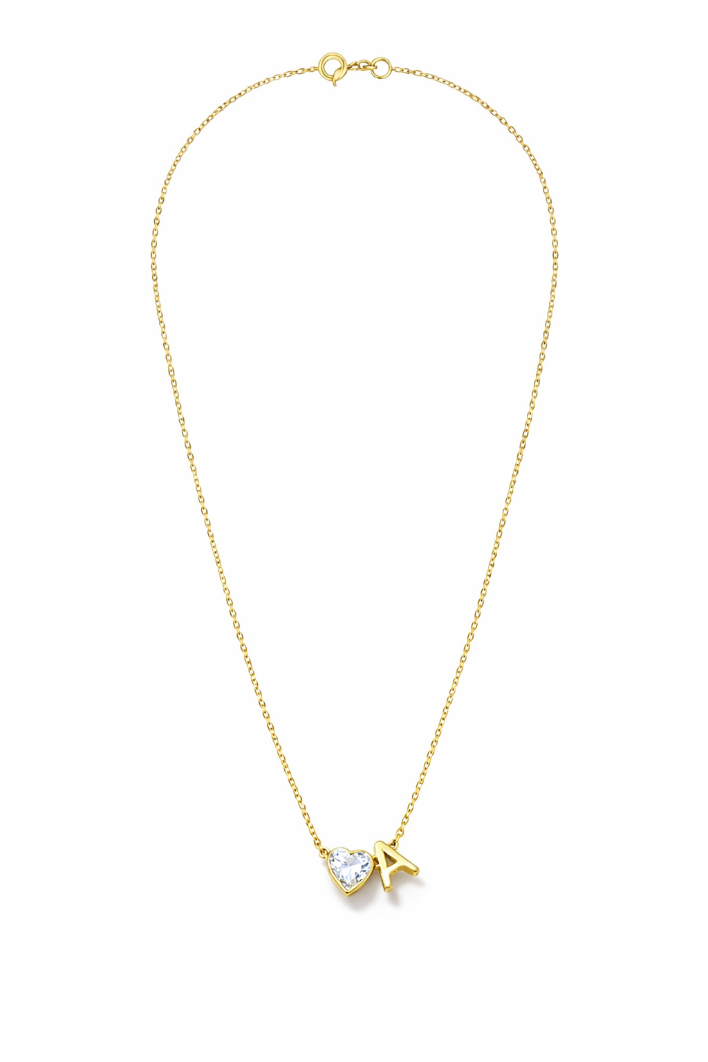 Amour Initial Gold Necklace