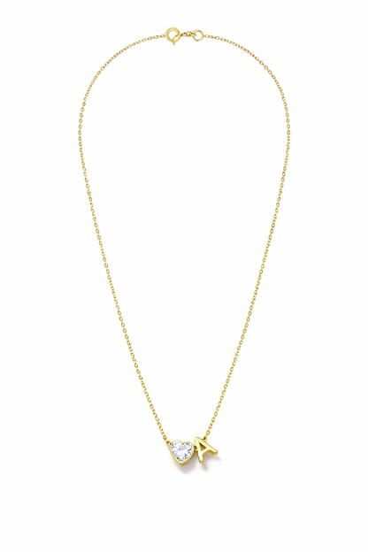 Amour Initial Gold Necklace