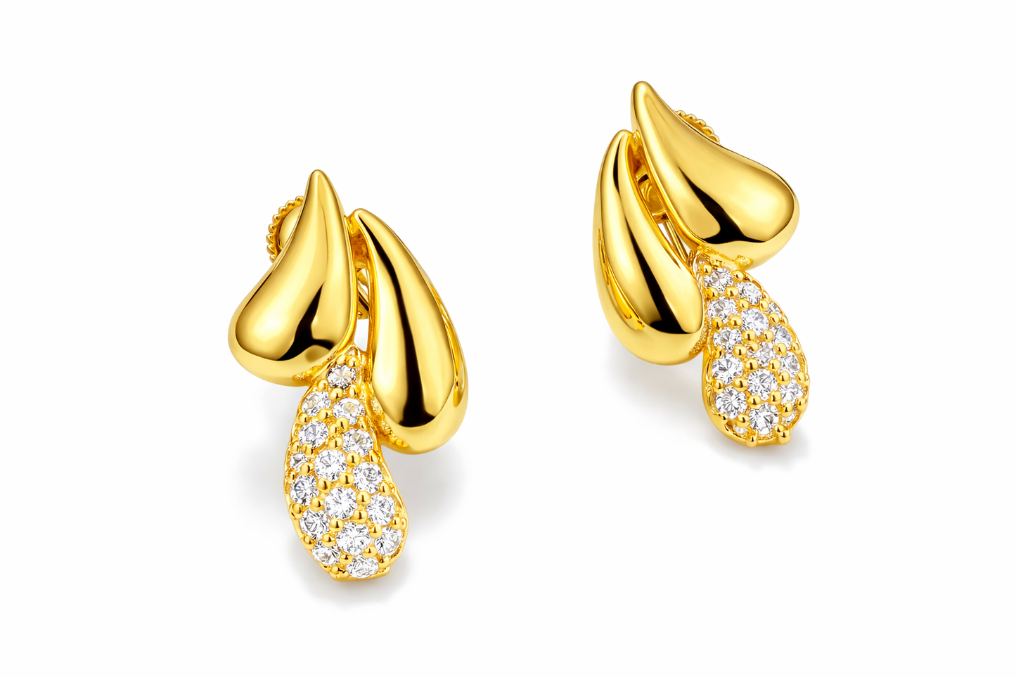 DewLeaf Gold Studs