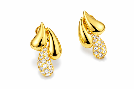 DewLeaf Gold Studs