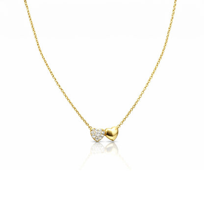 Dual Heart Pendant Necklace