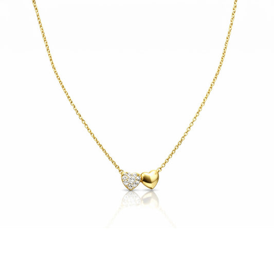 Dual Heart Pendant Necklace
