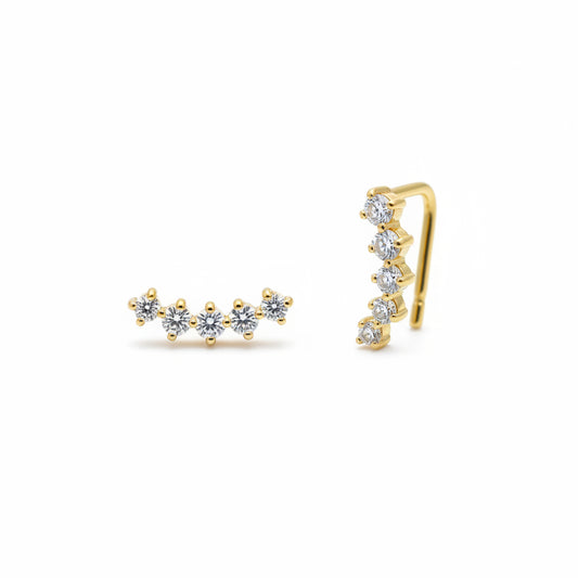 Five-Stone Arc Earrings