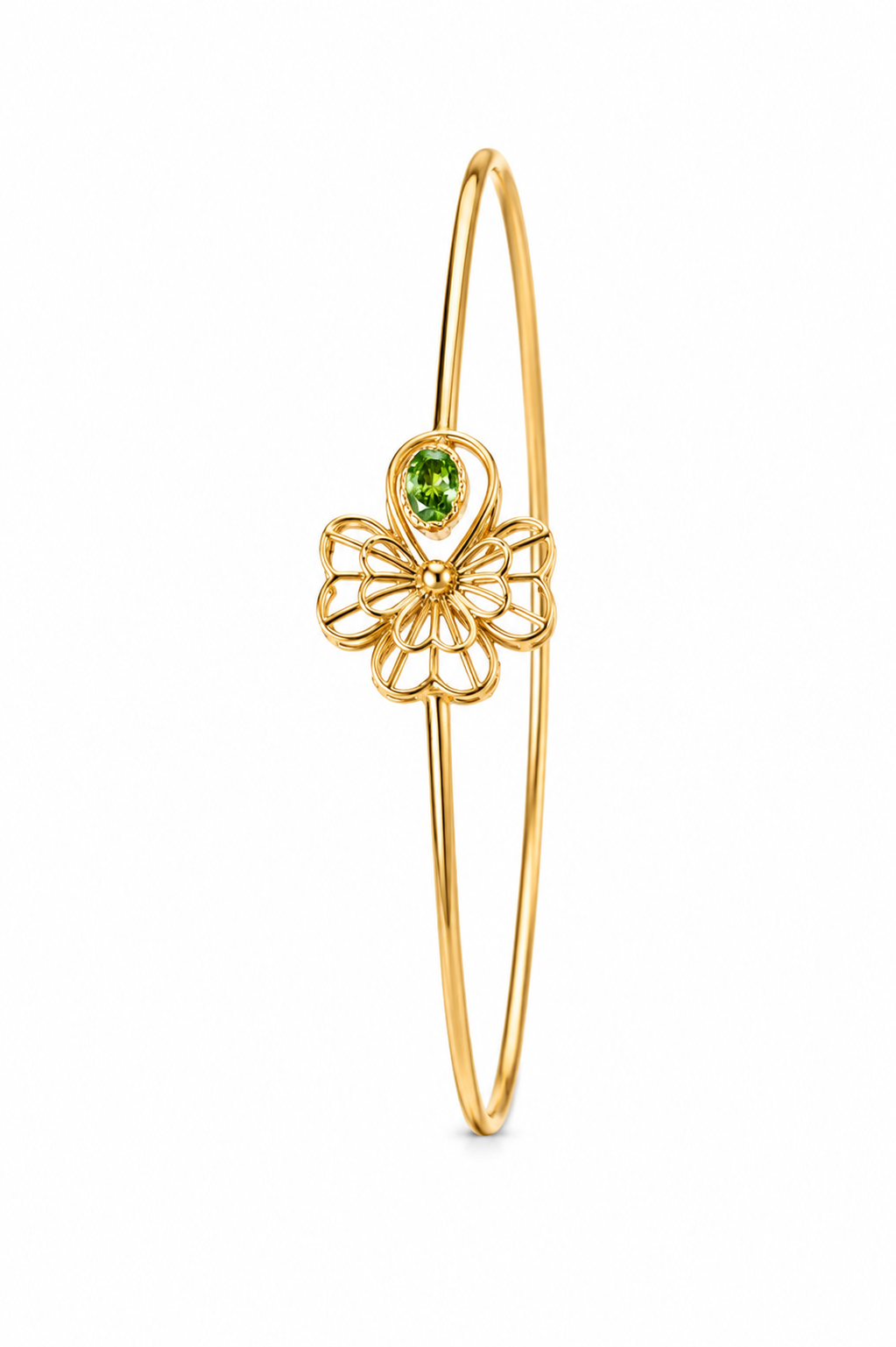 Floral Emarald Bangle