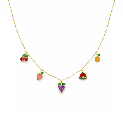 Fruit Sparkle Charm Necklace