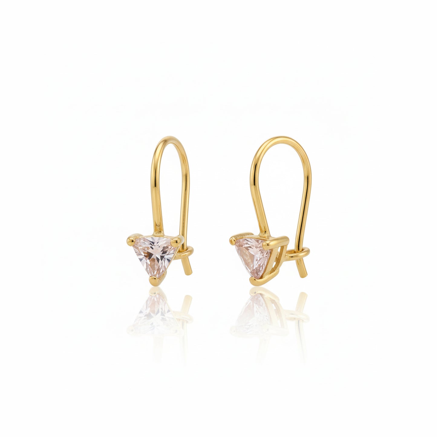 Geometric Pink Gold Studs
