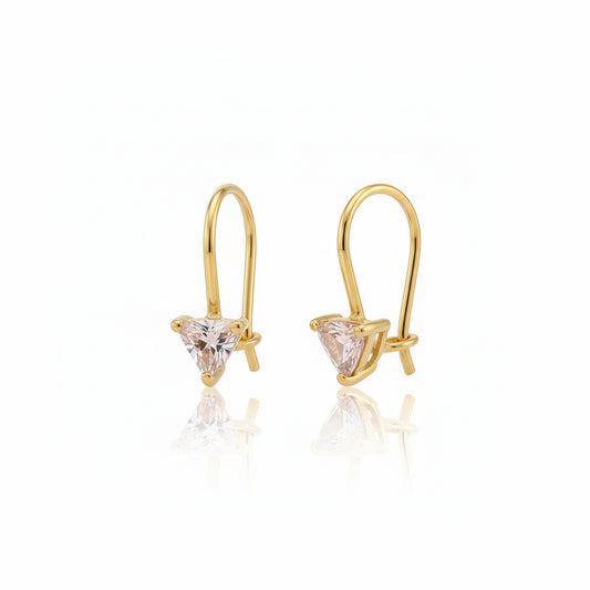 Geometric Pink Gold Studs