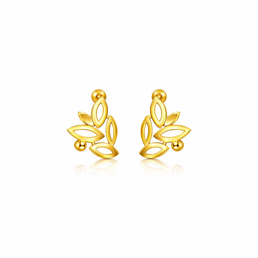 GoldenPetal Cluster Studs