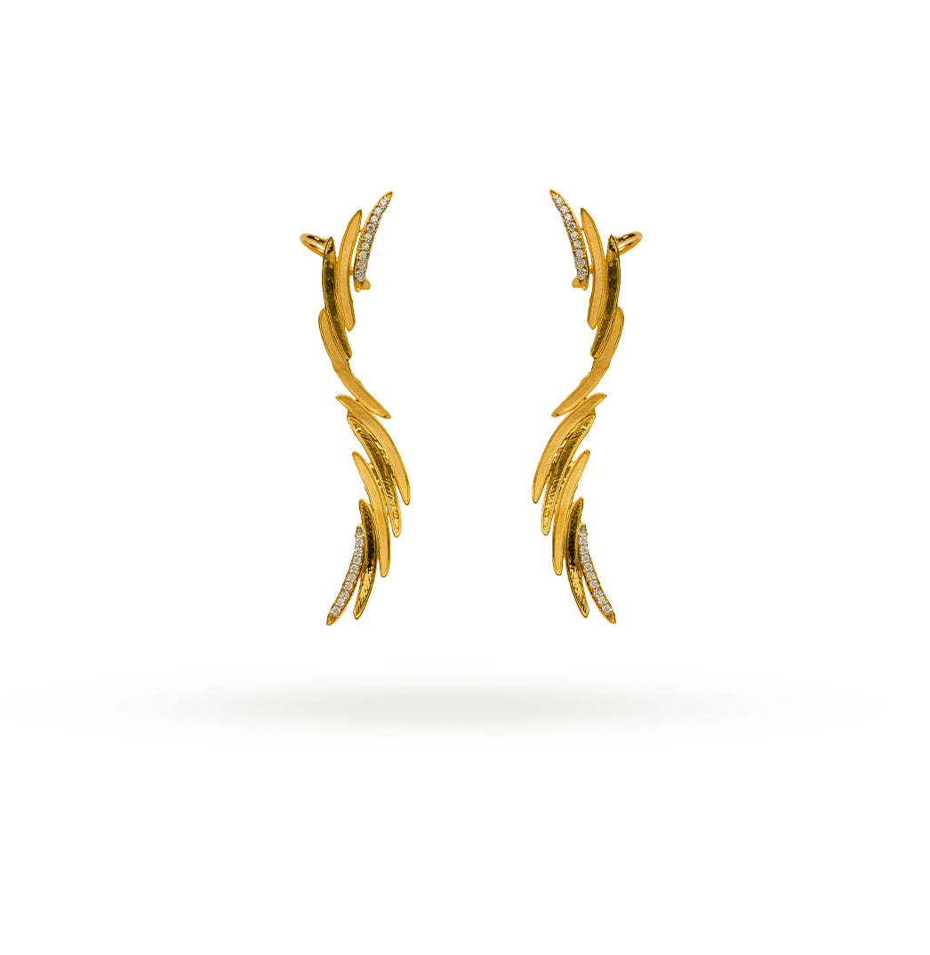 Golden Leaf Cascade Ear Climbers